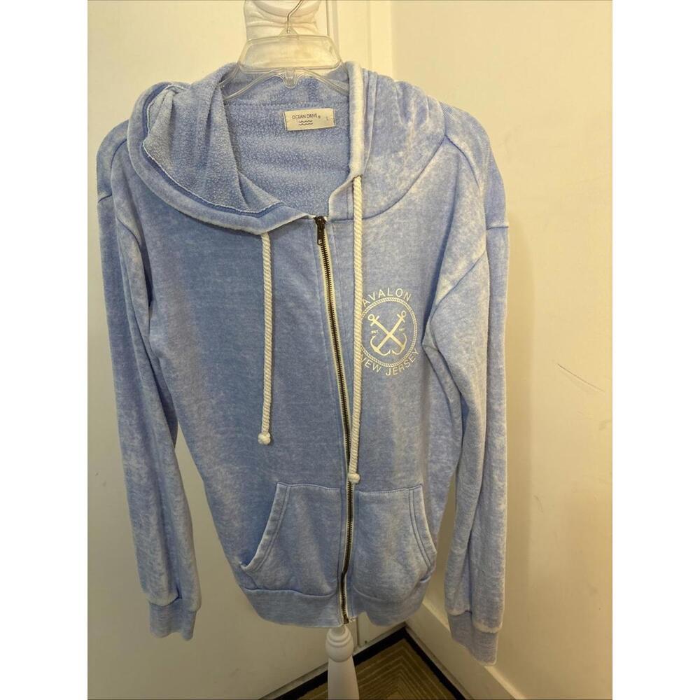 Full Zip Blue Noodie Large Avalon New Jersey